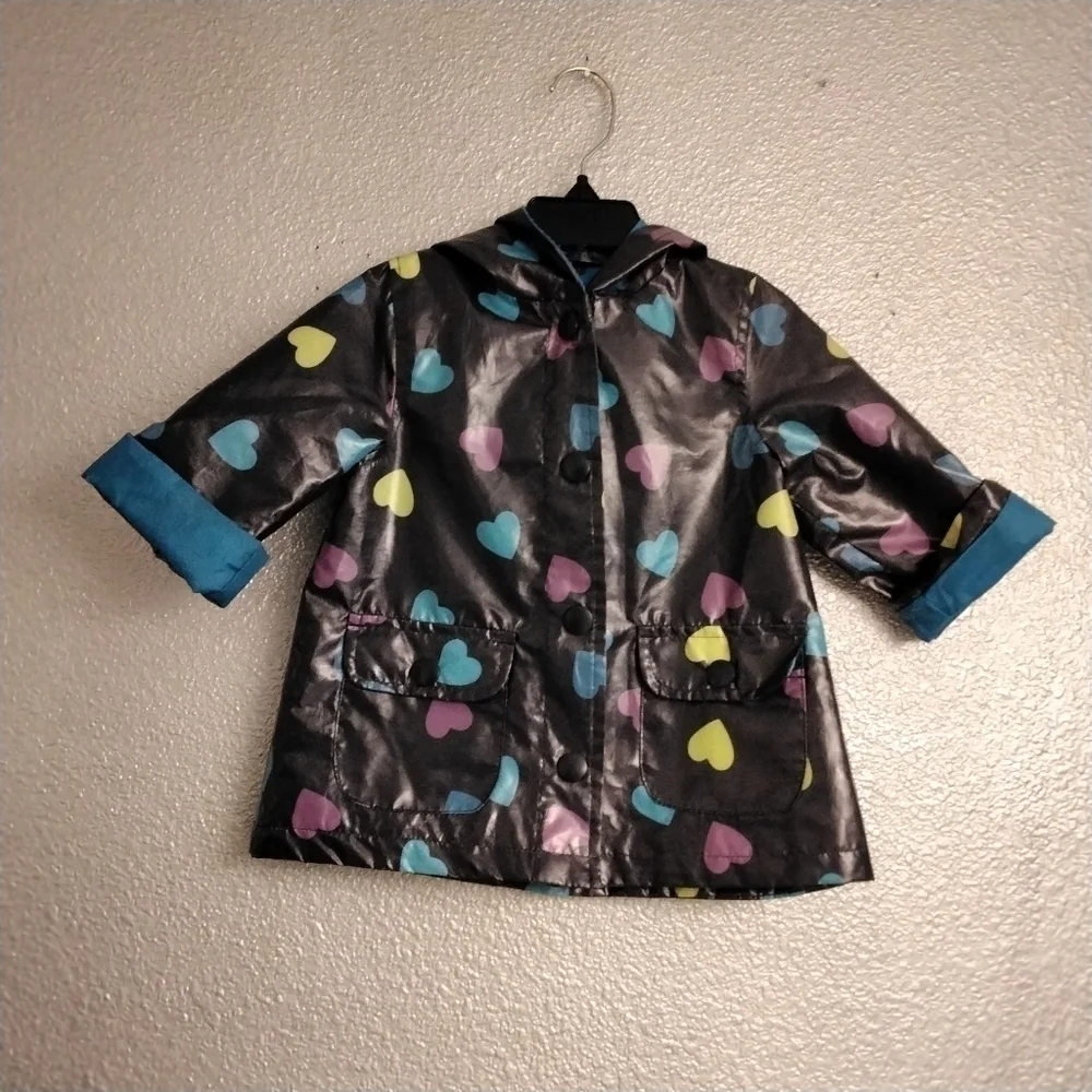 Osh Kosh B'Gosh Girl's Heart Rain Coat Size 18Mo